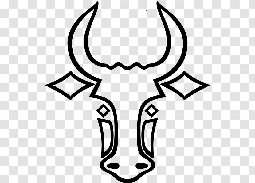 Texas Longhorn English Angus Cattle Bull Clip Art - Monochrome - Houston Cliparts Transparent PNG