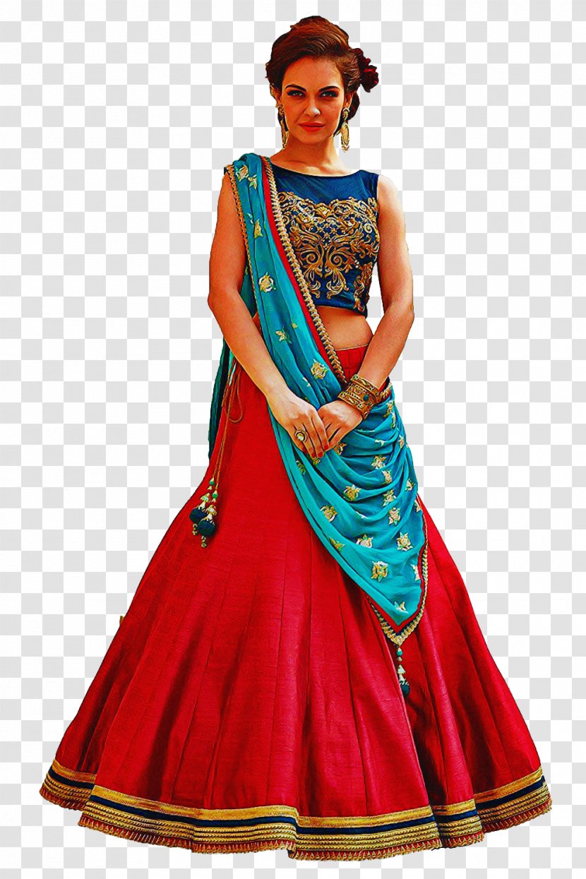 India Woman - Orange - Sleeve Costume Design Transparent PNG