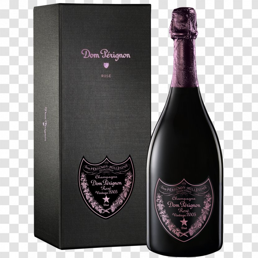 Champagne Rosé Sparkling Wine Dom Pérignon Vintage - Glass Bottle Transparent PNG