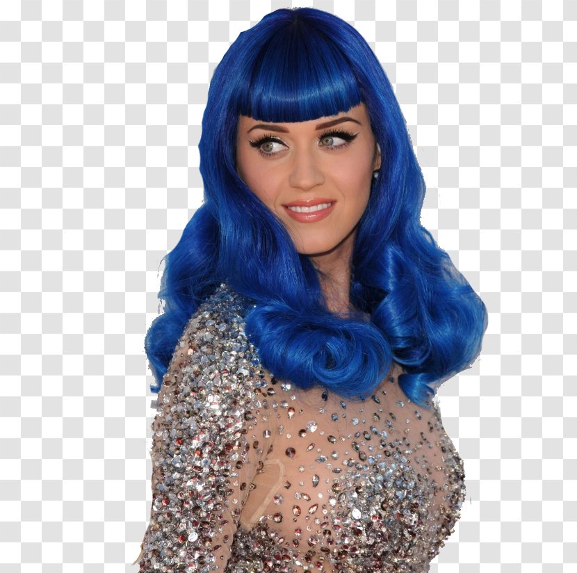 Katy Perry Blue Wig Human Hair Color - Frame Transparent PNG