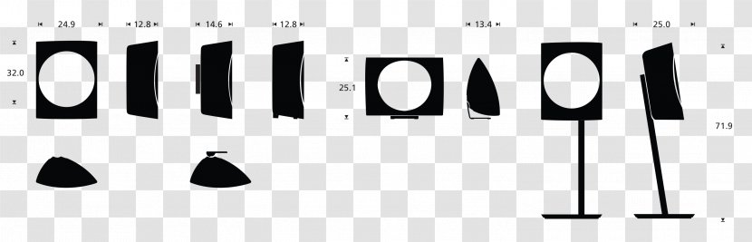 Bang & Olufsen Loudspeaker Multiroom Beolounge - Number - Measurement Transparent PNG