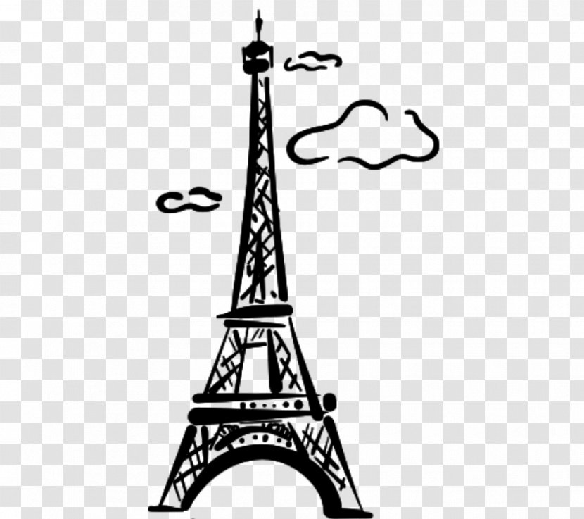 Eiffel Tower Drawing Wall Decal Cartoon Transparent PNG
