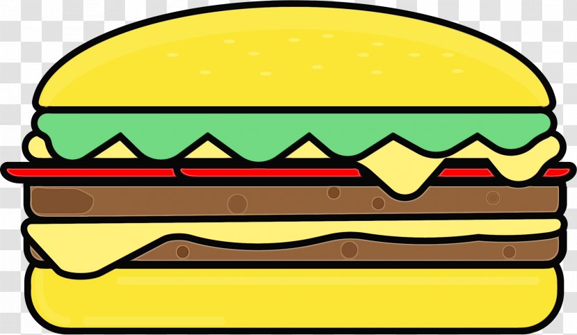 Junk Food Cartoon - Hamburger - Yellow Transparent PNG