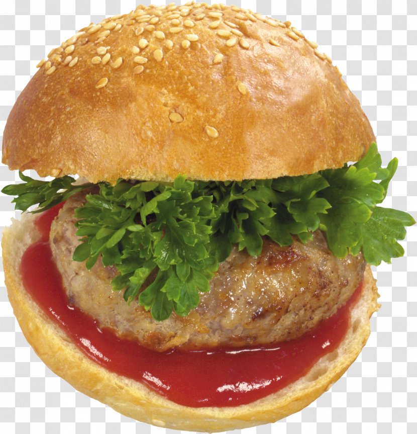 Hamburger Fast Food Cheeseburger Slider Veggie Burger - Finger - Hotdog Transparent PNG