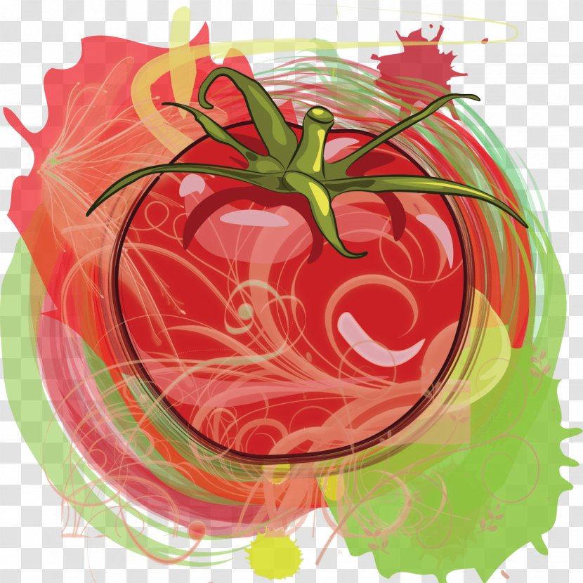 Tomato Vegetarian Cuisine Vinaigrette Food Salad - Floral Design - Any Questions Transparent PNG