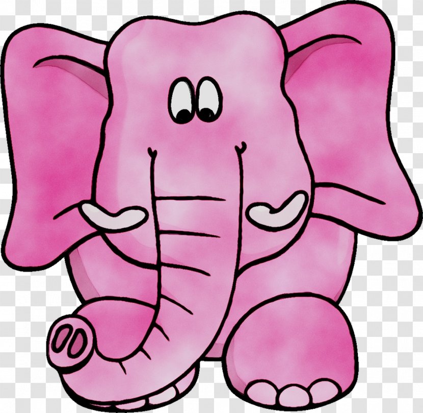 Elephant Desktop Wallpaper Animated Cartoon Image - Pink Transparent PNG