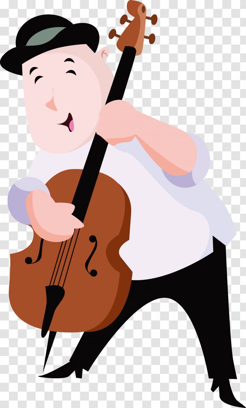 Musical Instrument Cello Illustration - Cartoon - Viola Boy Transparent PNG