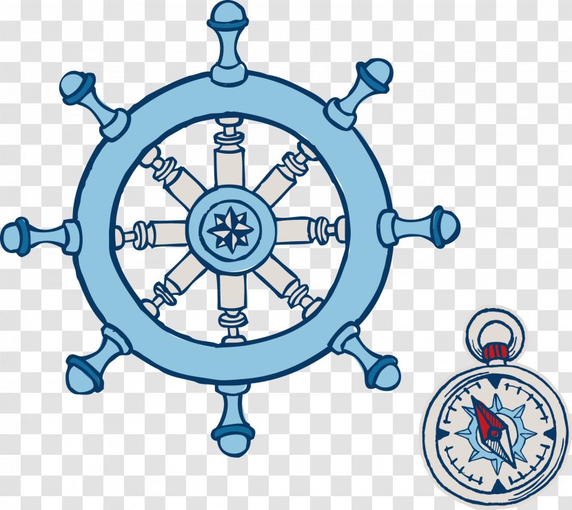 Boat Ship - Ships Wheel - And Compass Dial Transparent PNG