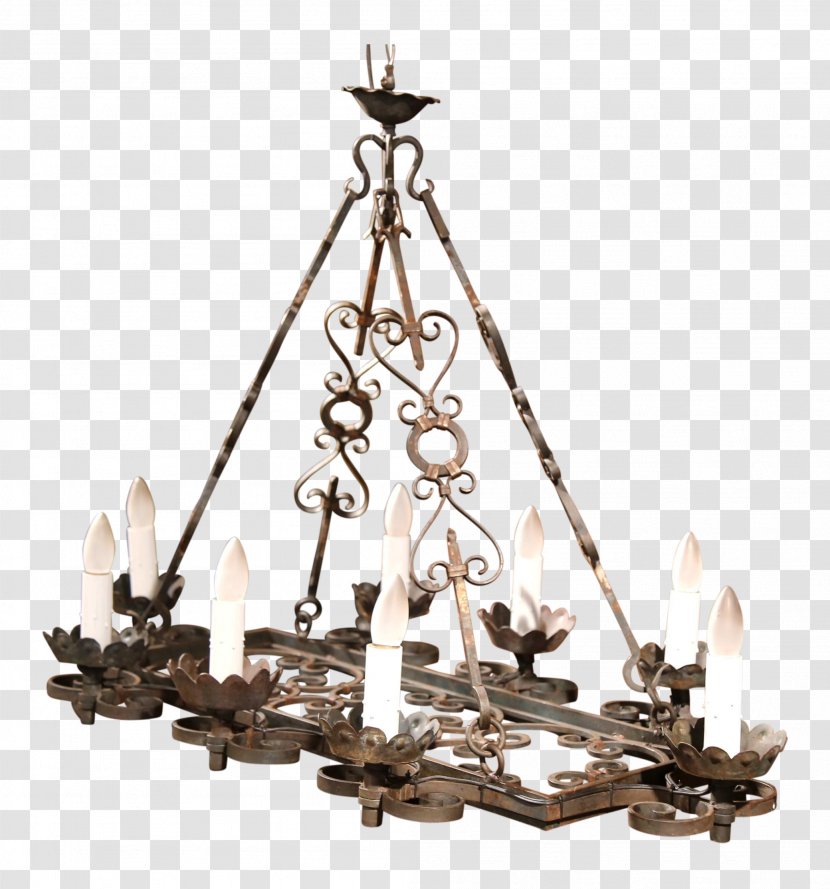 Chandelier France Light Fixture Iron - Metal Transparent PNG