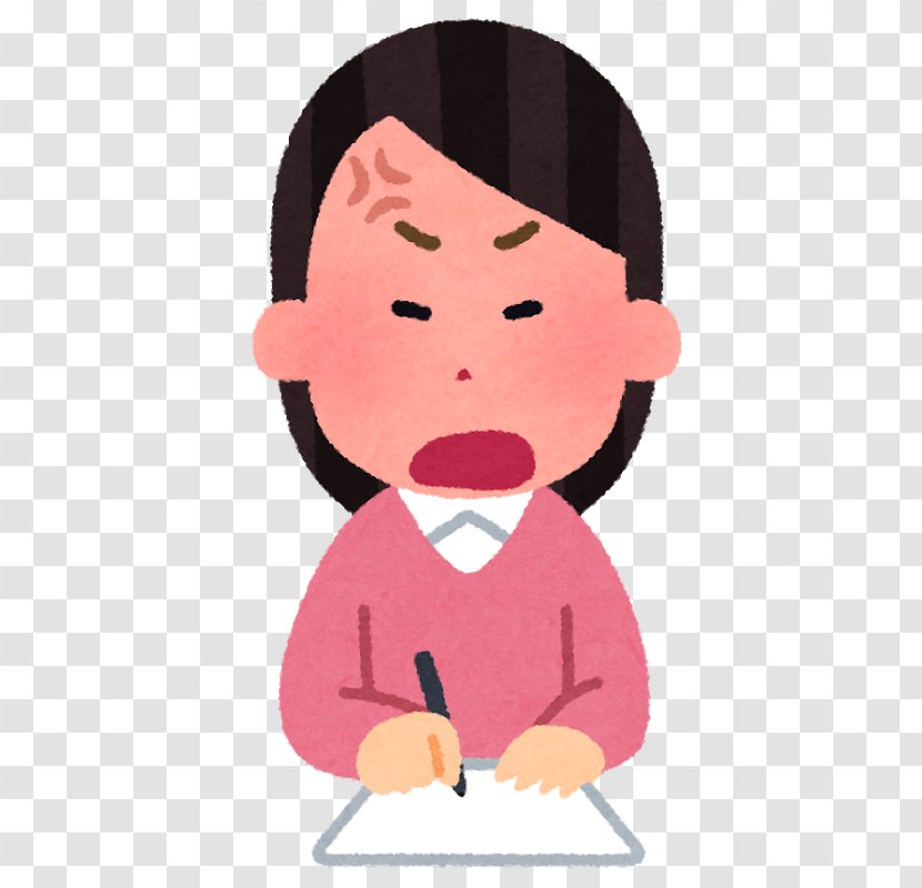 Paper いらすとや Writing 人材 - Watercolor - Angry Woman Transparent PNG