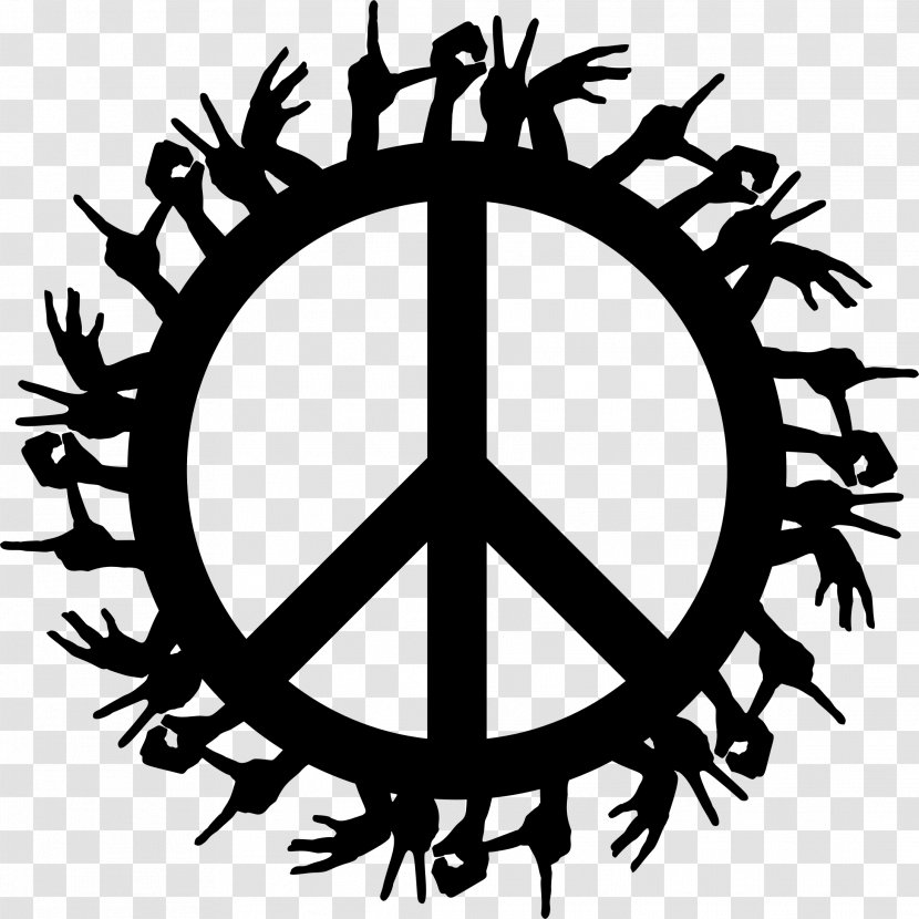 Peace Symbols Silhouette Clip Art - Portrait Transparent PNG