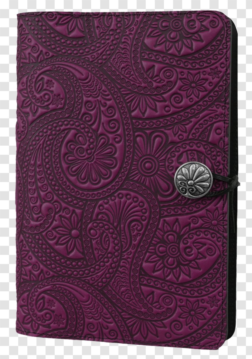 Paisley Notebook Leather Purple - Book Cover - Mid-cover Design Transparent PNG