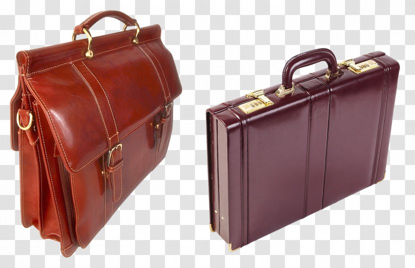 Briefcase Neck Pain Leather Back Handbag - Baggage - Bag Transparent PNG
