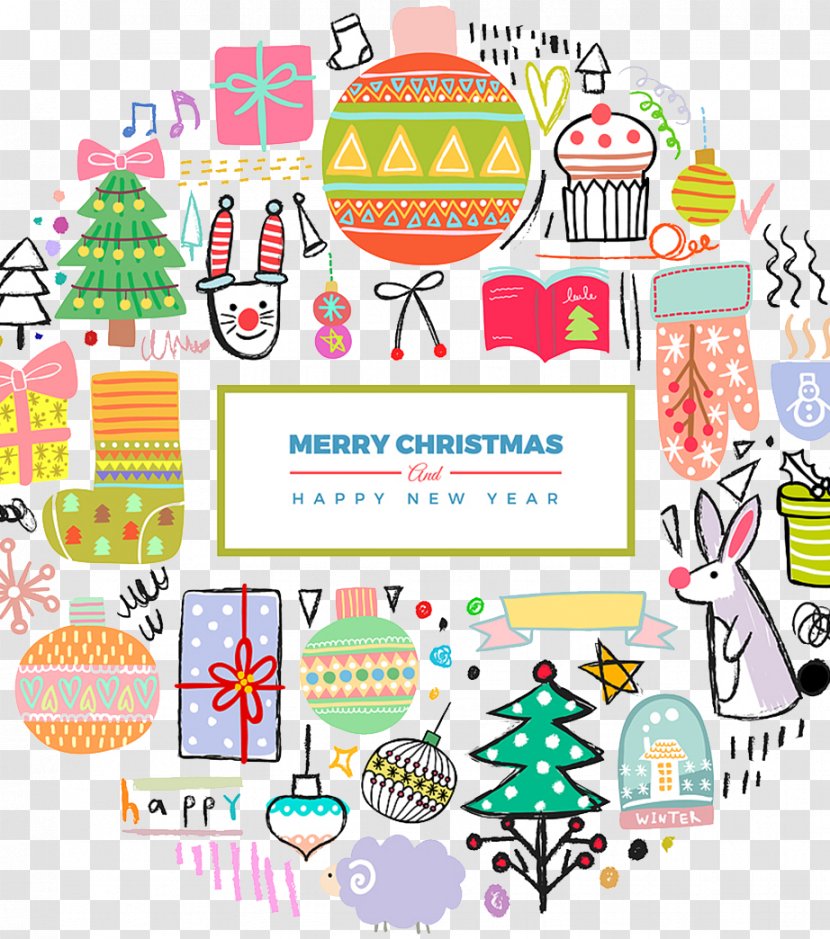 Christmas Cartoon Illustration - Point - Hand Painted Transparent PNG