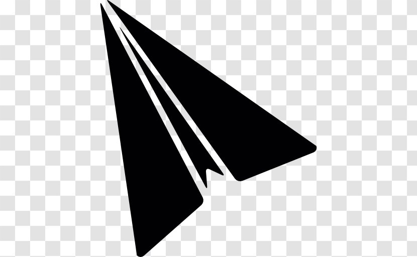 Airplane Paper Plane Clip Art - Monochrome Transparent PNG