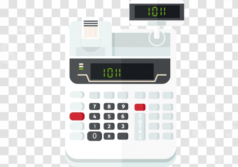 Cash Register Money - Office Supplies - Calculator Transparent PNG