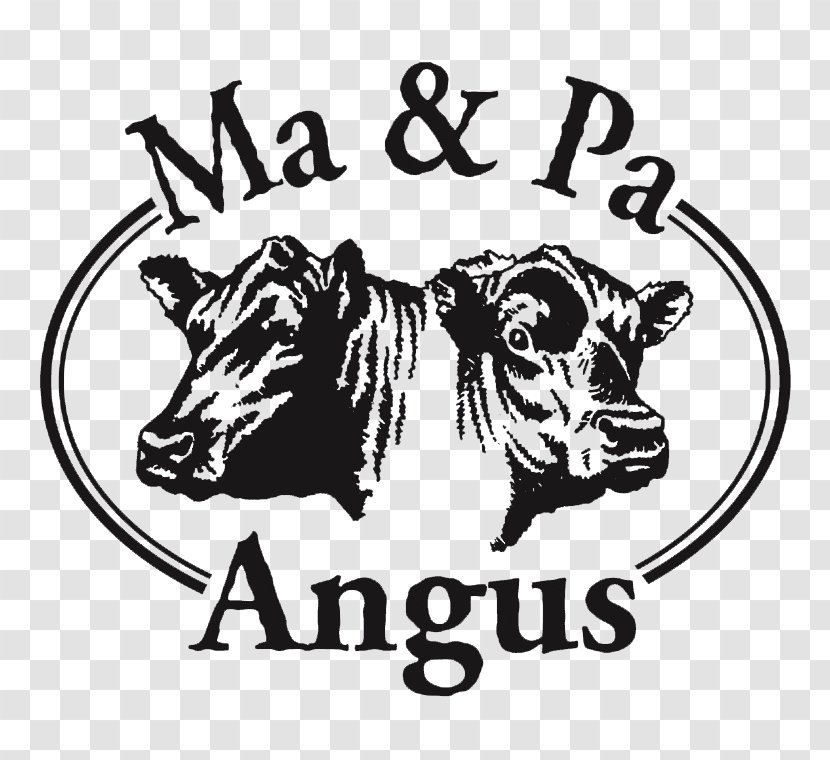 Angus Cattle Logo Welsh Black White Park Ox - Cow Wallpaper Transparent PNG