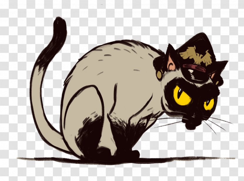 Whiskers Kitten Black Cat Commissar - Carnivoran - Attack Transparent PNG