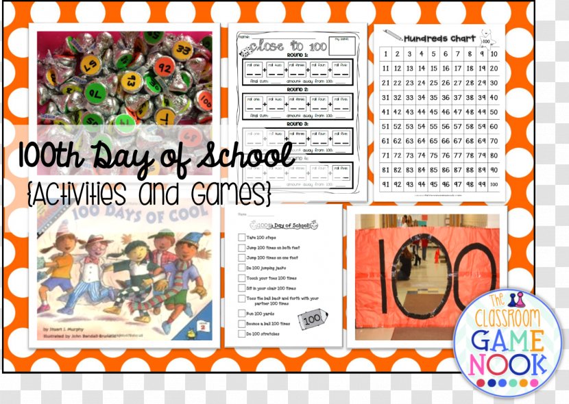 100 Days Of Cool Paperback Recreation Font - Classroom Activities Transparent PNG