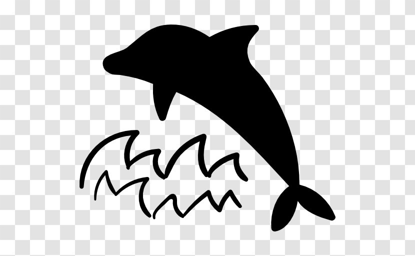 Dolphin Clip Art - Monochrome Transparent PNG