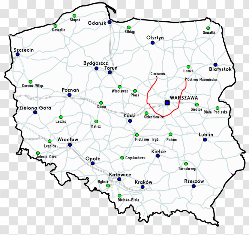 Warsaw National Road 93 7 Map Transparent PNG