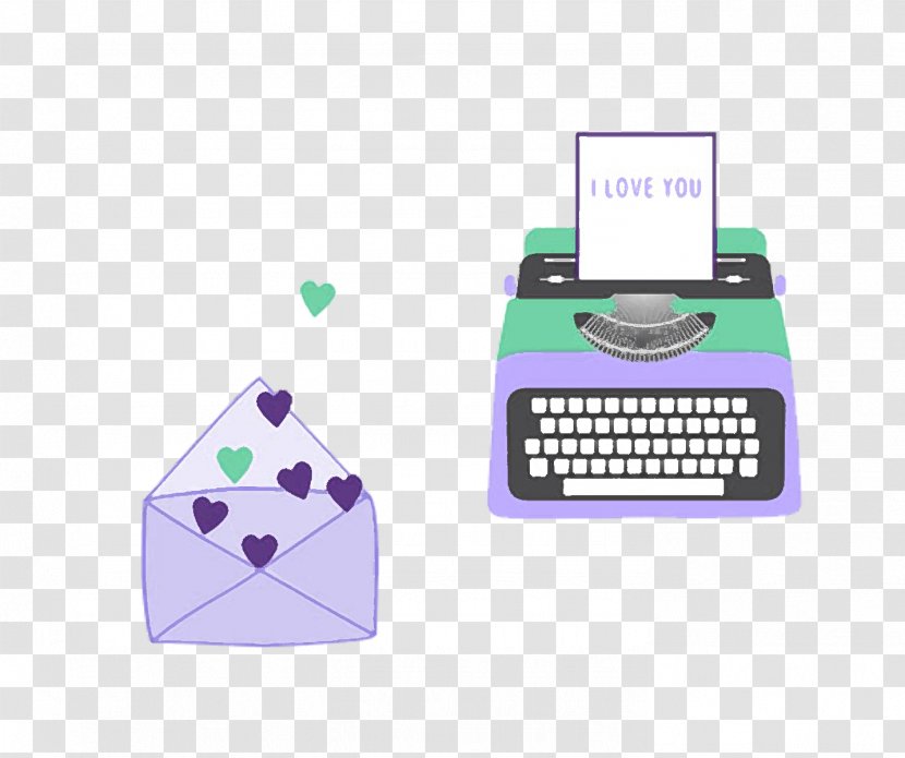 Paper Text Typewriter Storytelling Illustration - Envelope Printer Transparent PNG