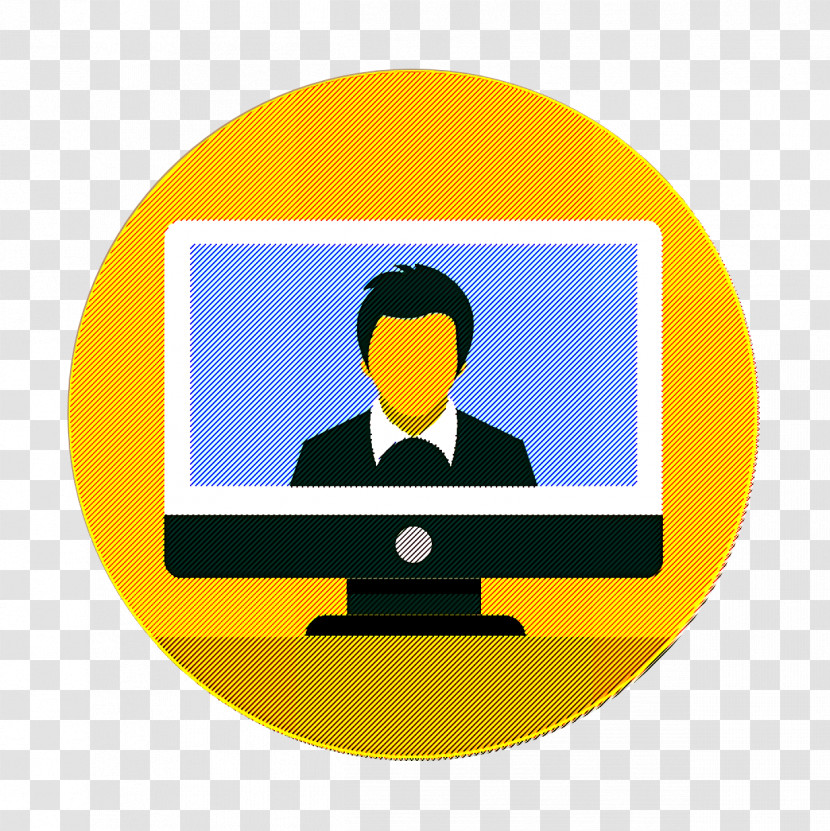 Laptop Icon Video Conference Icon Teamwork And Organization Icon Transparent PNG