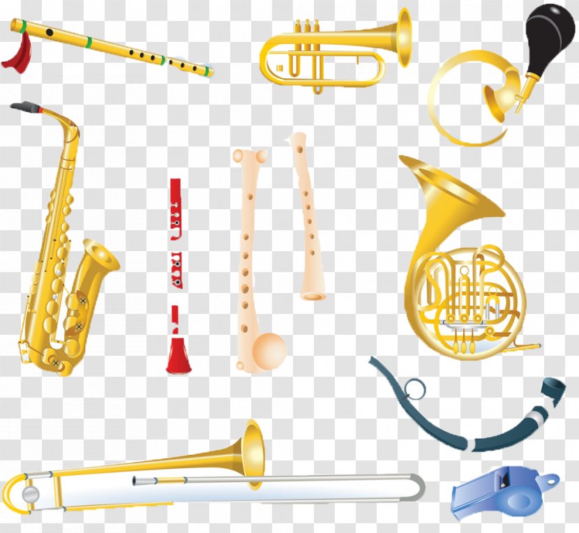 Brass Instrument Woodwind Musical - Flower - Instruments Transparent PNG