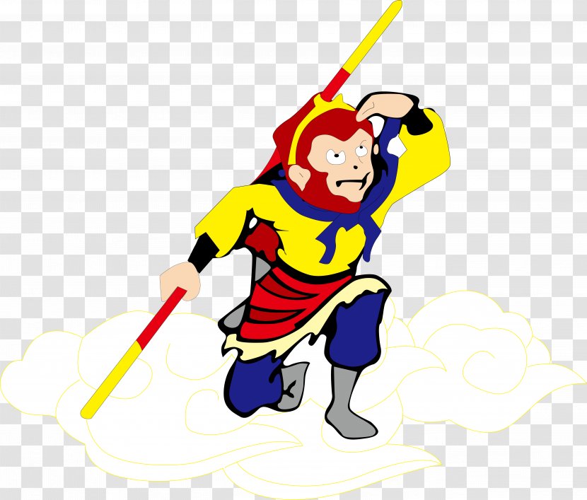 Sun Wukong Goku Journey To The West Mount Huaguo - Monkey King Quest For Sutra - Cartoon Transparent PNG
