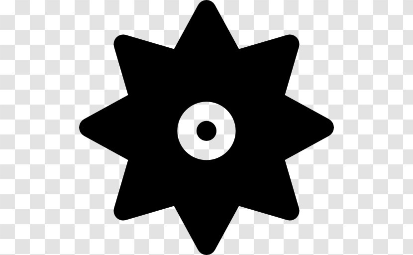 Black And White Symbol - Star Transparent PNG
