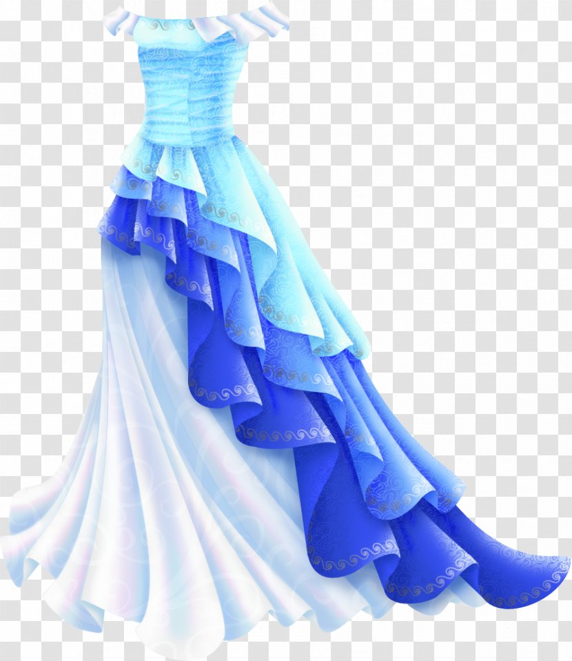 Dress Ball Gown Drawing Clothing - Ruffle Transparent PNG