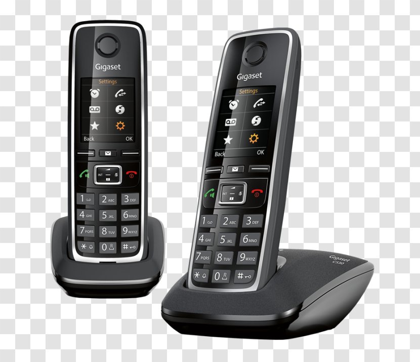 Cordless Telephone Gigaset C530 Communications Digital Enhanced Telecommunications - Voice Over Ip - Old Phones Transparent PNG
