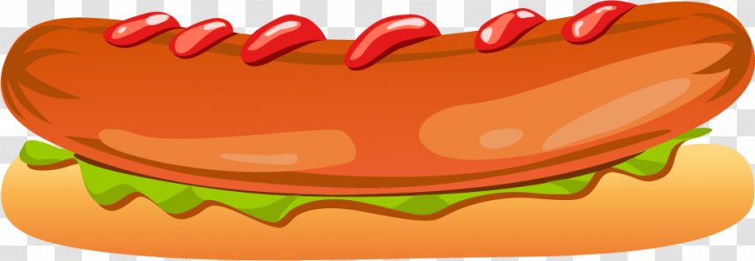 Hot Dog Hamburger Junk Food - Hand-painted Colorful Transparent PNG