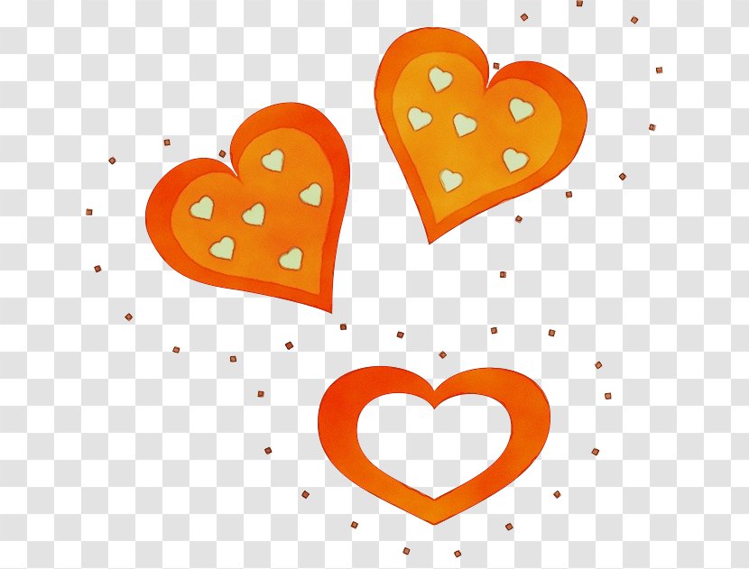 Love Background Heart - Typography - Orange Transparent PNG