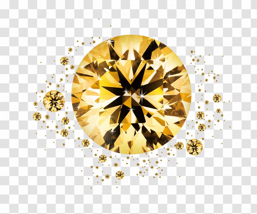 Earring Gemological Institute Of America Diamond Cubic Zirconia - Gold Transparent PNG