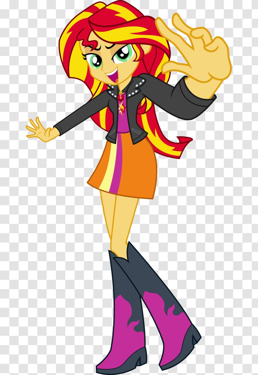My Little Pony Rainbow Dash Sunset Shimmer Under Our Spell - Cartoon - Vector Transparent PNG
