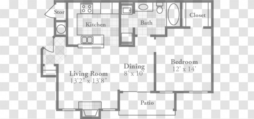 Window Floor Plan House Bedroom - Vault Transparent PNG