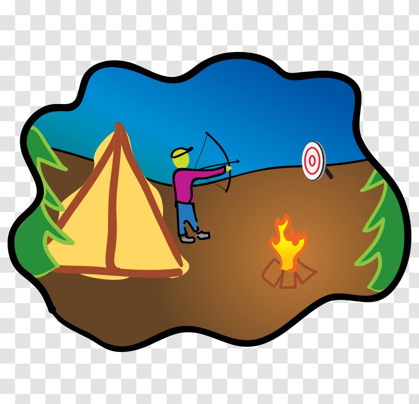 Camping Campsite Fishing Tent Clip Art - Pic Transparent PNG