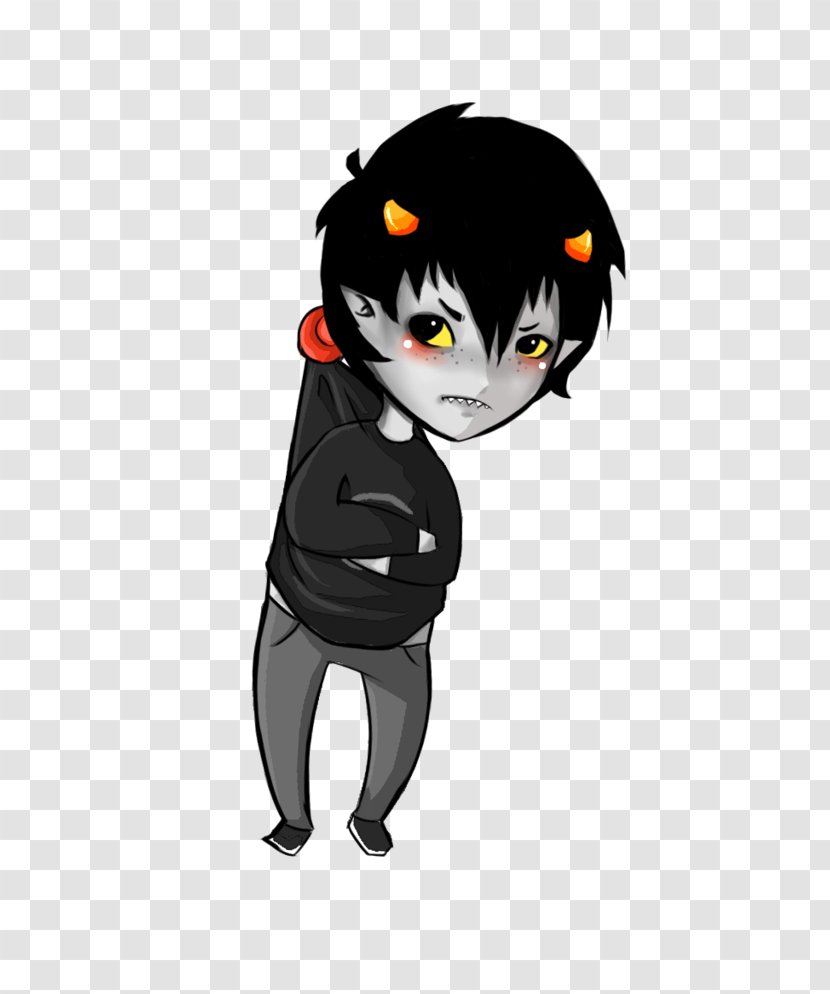 Cat Black Hair Tail Character - Cartoon Transparent PNG