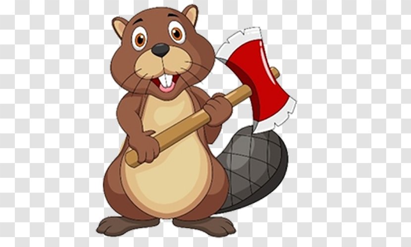 Beaver Cartoon Clip Art - Rodent - Axe, Transparent PNG