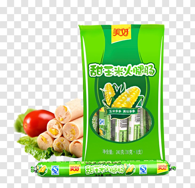 Sausage Ham Instant Noodle Hot Pot Meat - Beautiful Sweet Corn Bags Transparent PNG