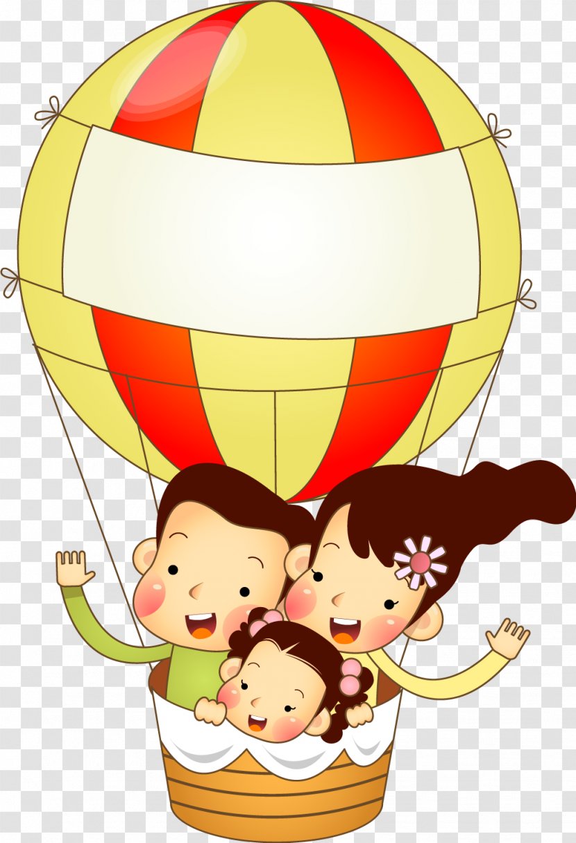 Hot Air Balloon - Smile - Vector Sit Family Transparent PNG