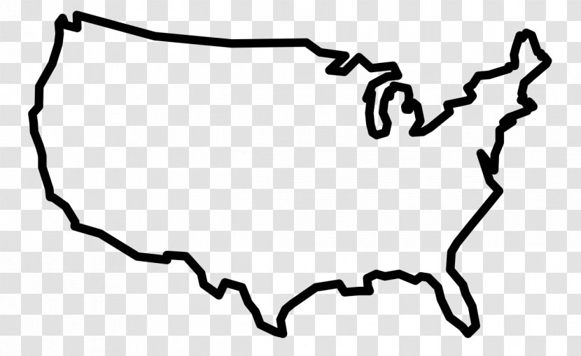United States Blank Map Border U.S. State - Monochrome Photography Transparent PNG