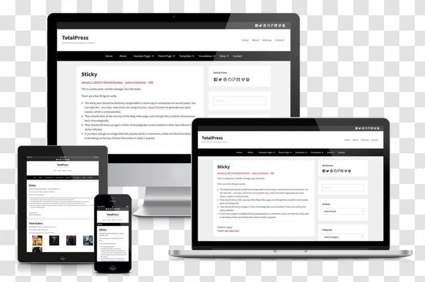 Responsive Web Design Foundation Page Development Transparent PNG
