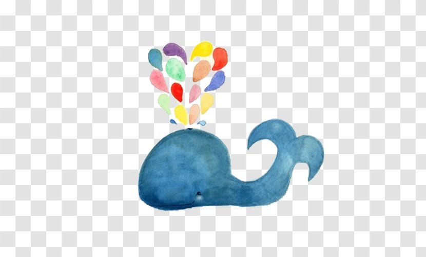 Blue Whale Drawing Gray - Cartoon Transparent PNG