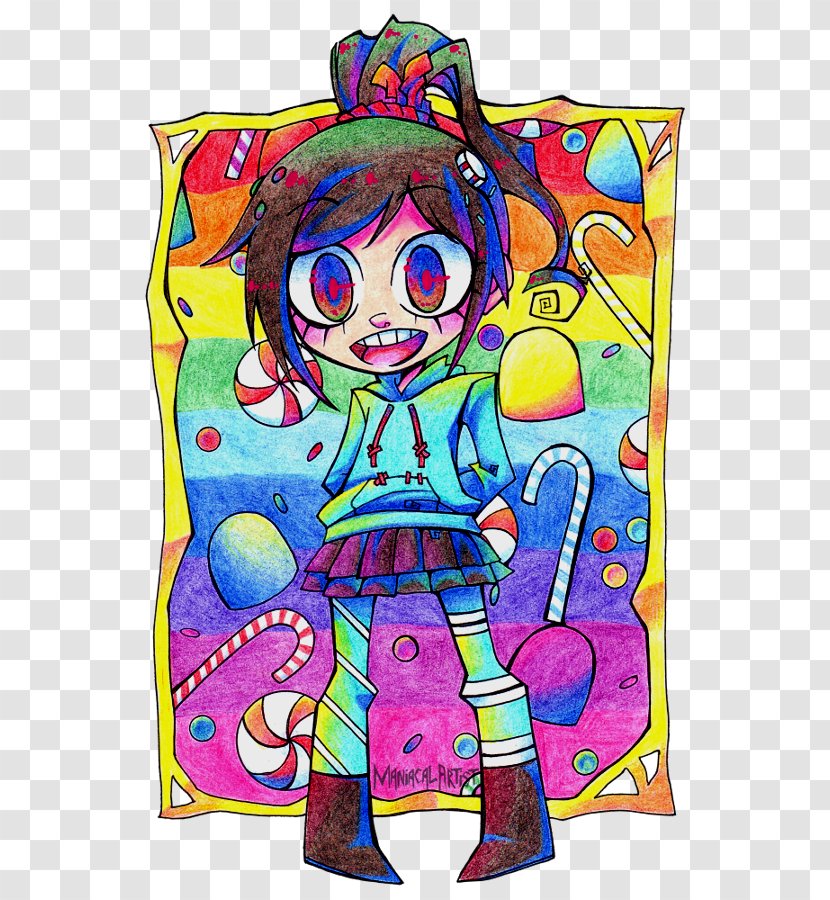 Vanellope Von Schweetz Modern Art Drawing Graphics - Psychedelic - Traditional Transparent PNG