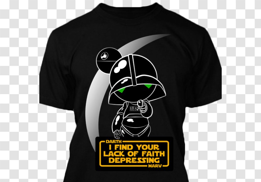 T-shirt Marvin Anakin Skywalker The Hitchhiker's Guide To Galaxy Star Wars - Sleeve - Paranoid Android Transparent PNG