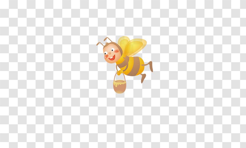 Honey Bee Cartoon Drawing Illustration - Pollinator Transparent PNG