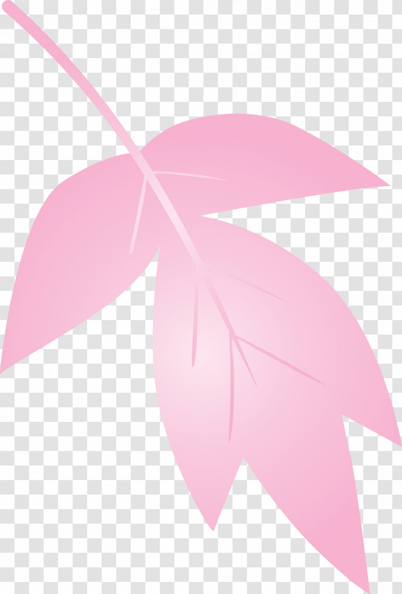 Pink Leaf Line Plant Petal Transparent PNG