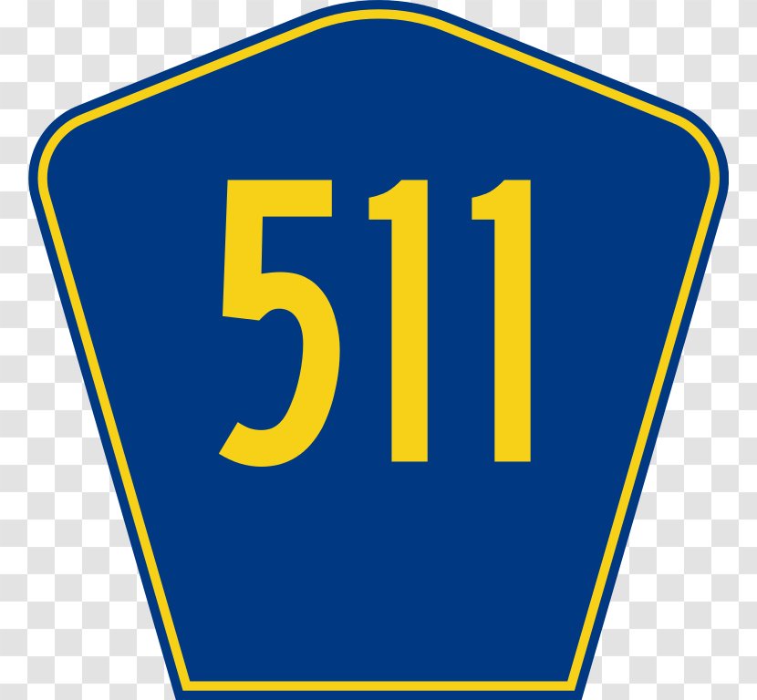 Middlesex County US Highway - Blue - Number Transparent PNG